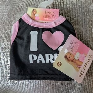 Paris Hilton Dog Black and Pink Pet Top Size Xs
